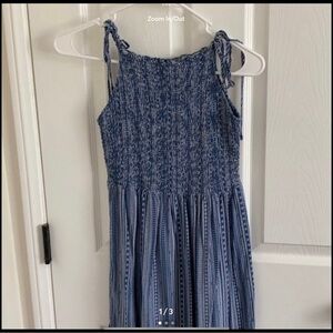 Smoked Blue Tiered Maxi Dress